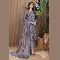 Ideas Khaddar Unstitched Printed Suit K-22098B 3Pcs - image 4