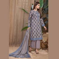Ideas Khaddar Unstitched Printed Suit K-22098B 3Pcs - image 2