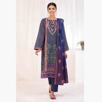 Ideas Khaddar Unstitched Digital Printed Suit K-22075 3Pcs - image 3