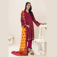 Ideas Linen Unstitched Printed Suit LT-22036B 3PC - image 2