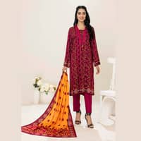 Ideas Linen Unstitched Printed Suit LT-22036B 3PC