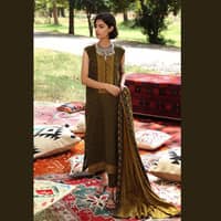 Ideas Unstitched Printed Linen Suit LT-12015A - image 2