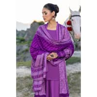 Ideas Twill Linen Unstitched Printed Suit LT-22015B 3PC - image 6