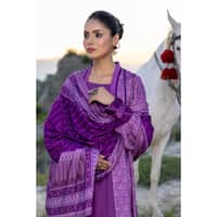 Ideas Twill Linen Unstitched Printed Suit LT-22015B 3PC - image 5