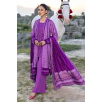Ideas Twill Linen Unstitched Printed Suit LT-22015B 3PC - image 3