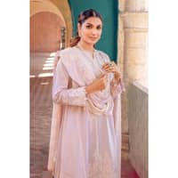 Embroidered Chiffon Dupatta Lawn Unstitched Suit PM-32041 3PC - image 3