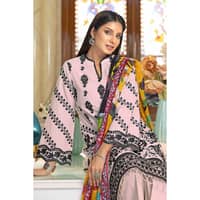 Luxury Tissue Silk Dupatta Unstitched Lawn Suit SSM-32010 3PC - image 5