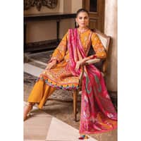 Embroidered Dobby Lawn Unstitched Suit With Lace And Silk Dupatta SSM-32003 3PC - image 4