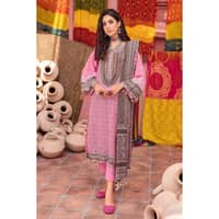 Chunri Lawn Unstitched Lacquer Printed Suit CL-32054A 3PC - image 3