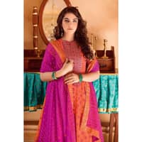 Embroidered Chunri Lawn Unstitched Suit With Chiffon Dupatta BM-32008 3PC