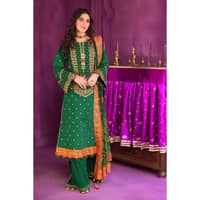 Embroidered Chunri Lawn Unstitched Suit With Chiffon Gold and Lacquer Printed Dupatta BM-32015 - image 4