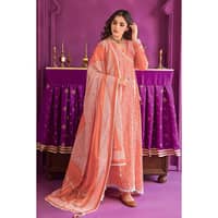 Embroidered Chunri Lawn Unstitched Suit With Gold And Lacquer Printed Lawn Dupatta CL-22115 3PC - image 3