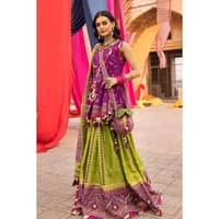 Chunri Lawn Unstitched Gold Printed Lehenga LG-32001 3PC - image 4