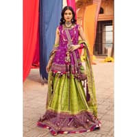 Chunri Lawn Unstitched Gold Printed Lehenga LG-32001 3PC - image 2