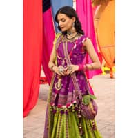 Chunri Lawn Unstitched Gold Printed Lehenga LG-32001 3PC