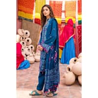 Chunri Lawn Unstitched Lacquer Ptinted Suit CL-32101B 3PC - image 3