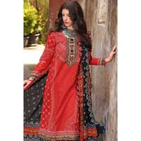 Chunri Lawn Unstitched Suit CL-32092B 3PC - image 4