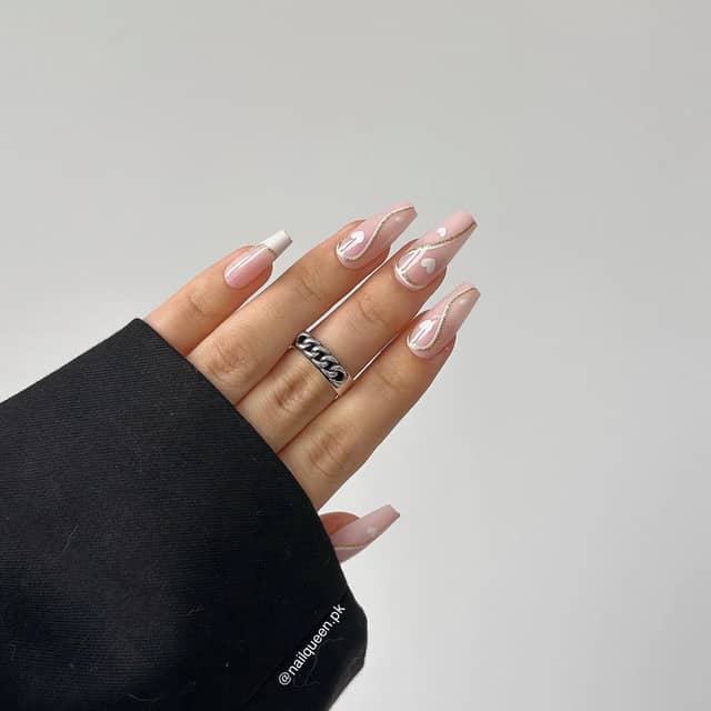 Nail Queen Swirls & French Tips
