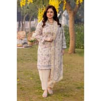 Ideas Printed Lawn Unstitched Suit with Chiffon Dupatta BM-42014 3PC - image 2