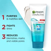 Garnier Skin Active 3-in-1 Clay Face Wash Mask Scrub - image 3