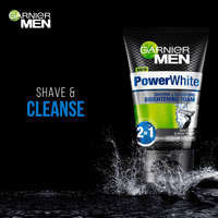 Garnier Men Power White 2-in-1 Fairness Facewash and Shaving Foam 100ml - image 3