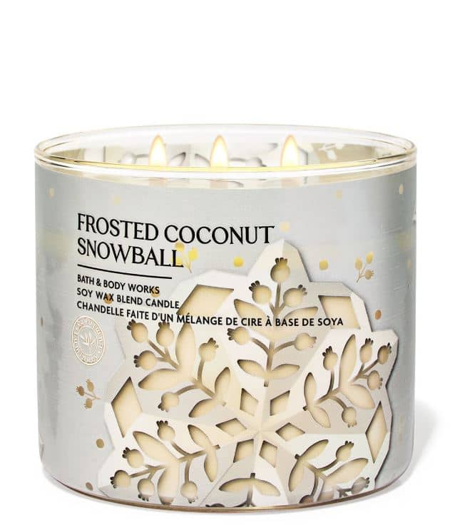 Bath And Body Works Frosted Coconut Snowball 3-Wick Candle