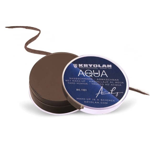 Kryolan Aquacolor Cake Liner Brown
