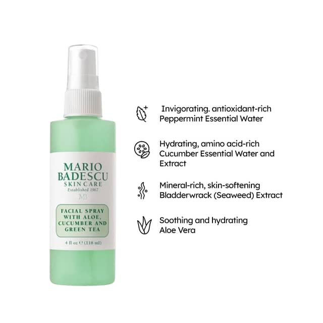 Mario Badescu Skincare Facial Spray With Aloe Cucumber and Green Tea 118ml