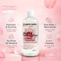 Pierre Cardin Paris Cleansing Micellar Water 400ml - With Rose Water And Niacinamide