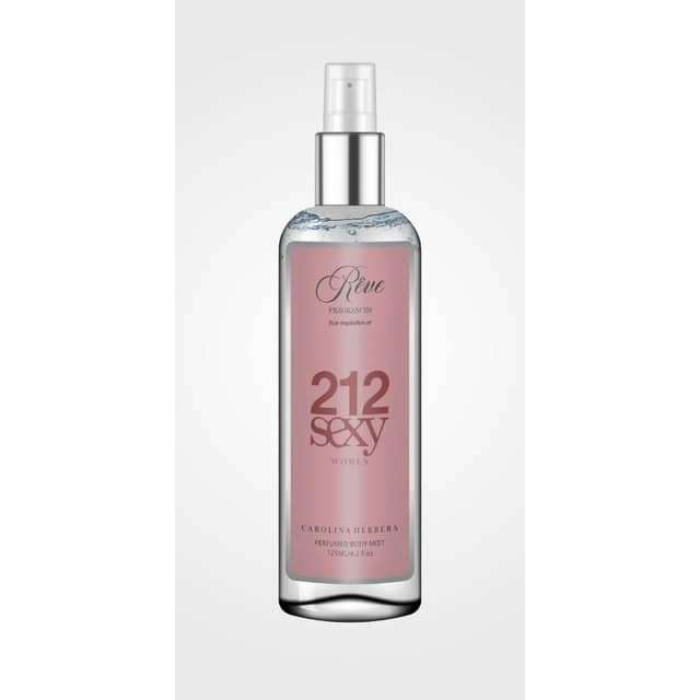 Carolina Herrera 212 Sexy Woman Body Mist By Reve Fragrances 125ml
