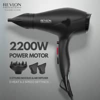 Revlon Professional Revlon Professional™ Hair Dryer 2200W with 2 Styling Nozzles & Air Diffuser - image 2