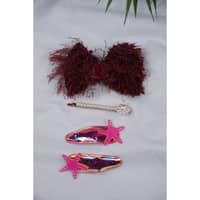 TM Treasures by Meeru Rug Style Bow Pins - Maroon