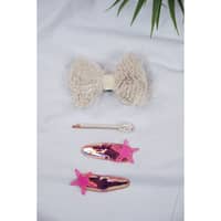 TM Treasures by Meeru Rug Style Bow Pins - Off-white