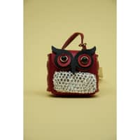 Penguins Mini Coin Bag Key Chain - Red