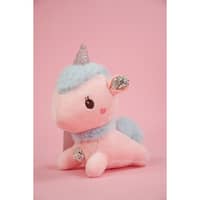 Penguins Girls Unicorn Plush Key Chain - Blue
