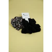 Penguins Multi Color Hair Scrunchies Pack Of 2 - Black