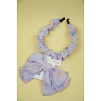 Penguins Baby Girls Hair Band & Clip Set - Purple