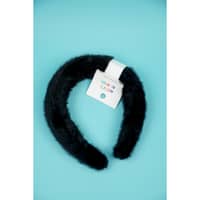 Penguins Girls Fluffy Hair Band - Black