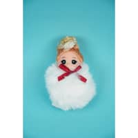 Penguins Mini Doll Fluffy Key Chain - White
