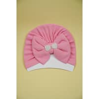 Penguins Baby Girl Fancy Hair Cap - Pink