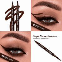 Pierre Cardin Super Tattoo Duo Waterproof Eyeliner Pen - Brown 01