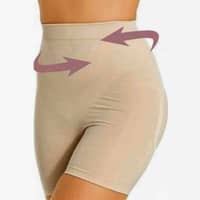 Miss Fit 34313 High Waist Boxer Seamless Underwear - Beige · 2 (Medium)