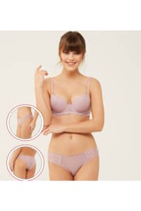 US Polo Assn Soft Cup Bra Slip Set 66291 - Powder · 38B