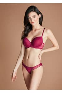 Eros Linda Almond Empty Cup Bra Set-Ersk810 - Cherry · 40B