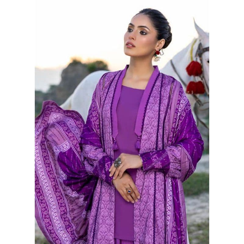 Ideas Twill Linen Unstitched Printed Suit LT-22015B 3PC