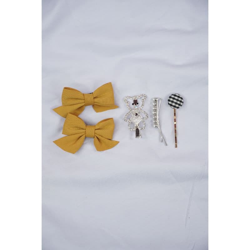 TM Treasures by Meeru Double Bow Pins With Fancy Hair Pins