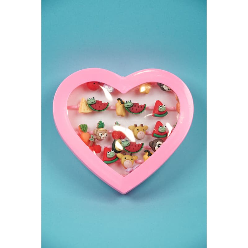 Penguins Baby Girls Summer Fruits & Bear Rings Set