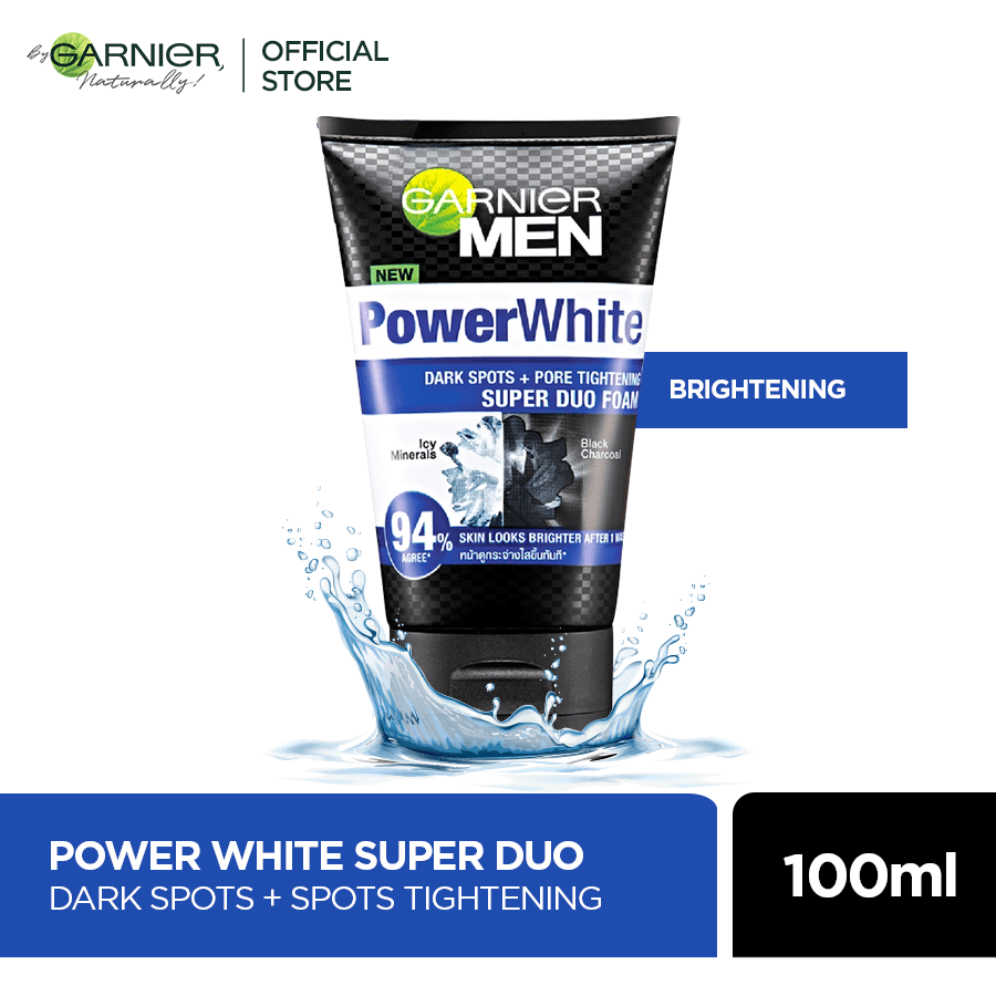 Garnier Men Turbo Bright Super Duo Foam 100ml For Brighter Skin