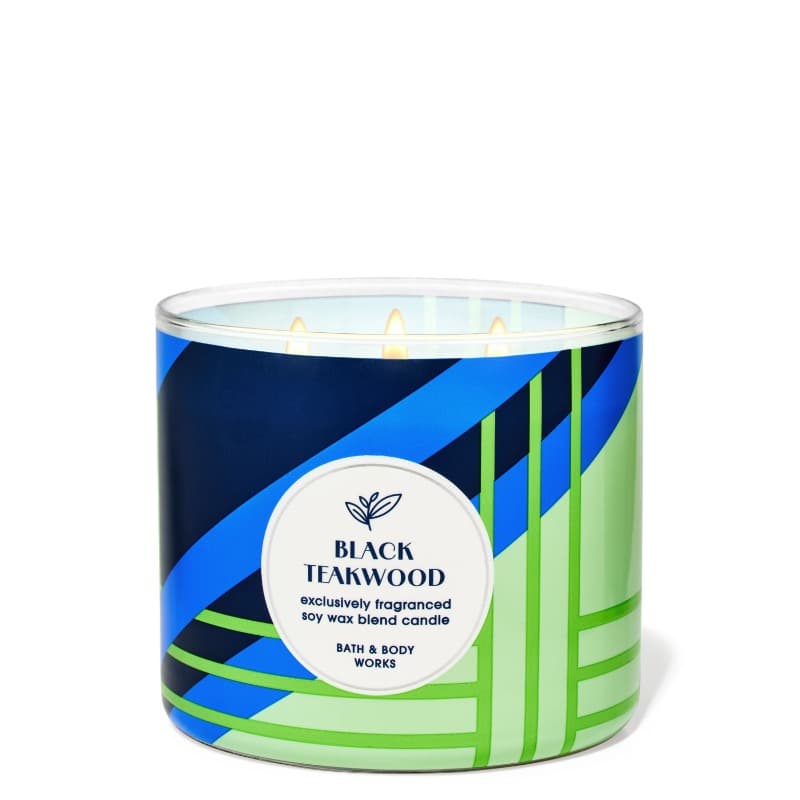 Bath and Body Works Black Teakwood 3-Wick Candle