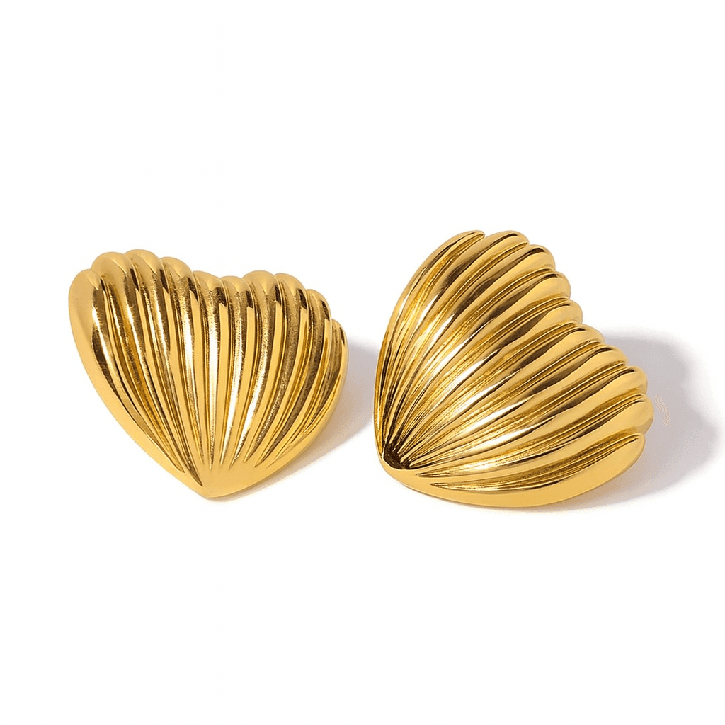 Kushim Golden Sea Shell Earrings